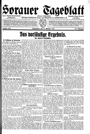 Sorauer Tageblatt vom 17.10.1925