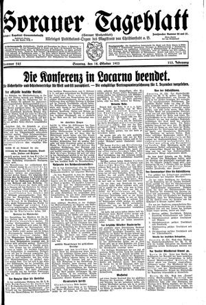 Sorauer Tageblatt vom 18.10.1925