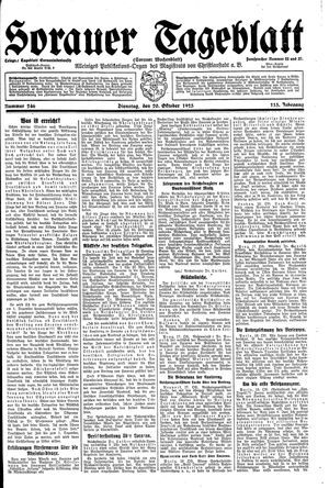 Sorauer Tageblatt vom 20.10.1925