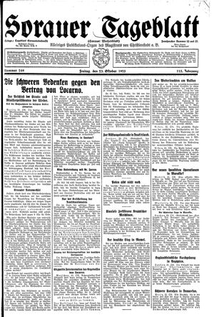 Sorauer Tageblatt vom 23.10.1925
