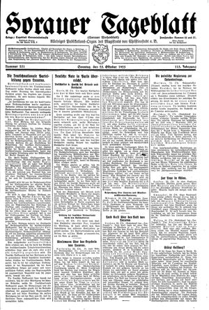Sorauer Tageblatt vom 25.10.1925