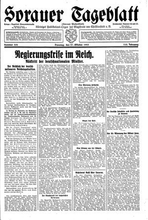 Sorauer Tageblatt vom 27.10.1925