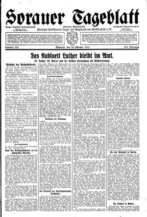 Sorauer Tageblatt vom 28.10.1925