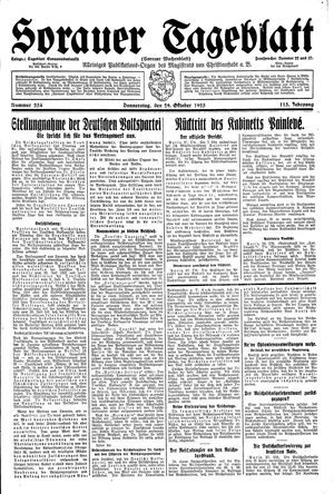 Sorauer Tageblatt vom 29.10.1925