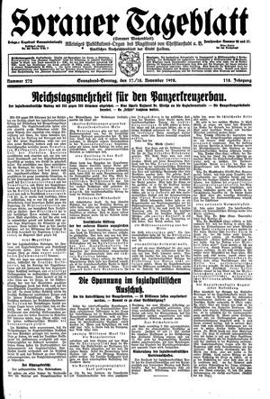 Sorauer Tageblatt vom 17.11.1928