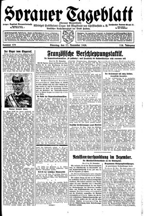 Sorauer Tageblatt vom 27.11.1928