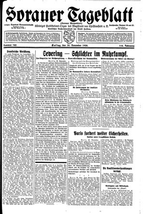 Sorauer Tageblatt vom 30.11.1928