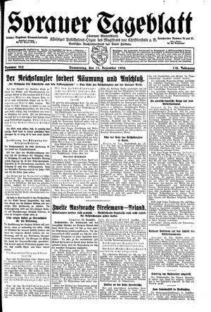 Sorauer Tageblatt on Dec 13, 1928