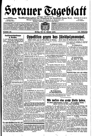 Sorauer Tageblatt vom 24.01.1930