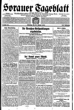 Sorauer Tageblatt vom 28.01.1930