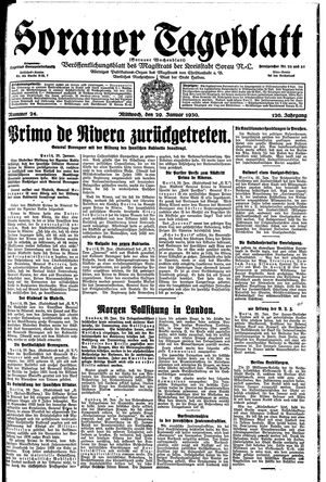 Sorauer Tageblatt vom 29.01.1930