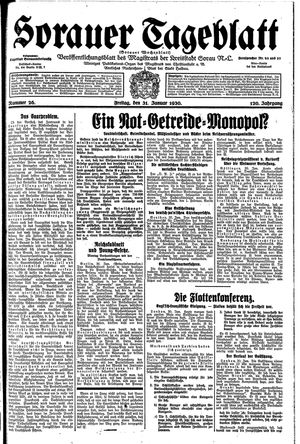 Sorauer Tageblatt vom 31.01.1930