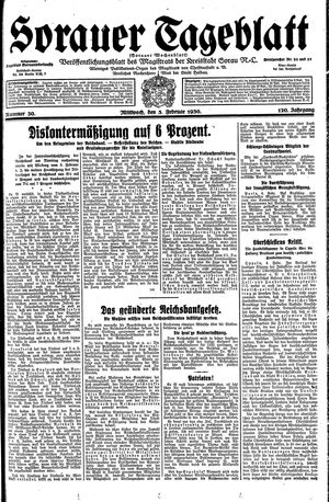 Sorauer Tageblatt vom 05.02.1930
