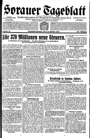 Sorauer Tageblatt vom 08.02.1930