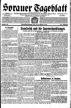 Sorauer Tageblatt vom 15.02.1930