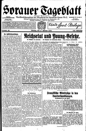 Sorauer Tageblatt vom 17.02.1930