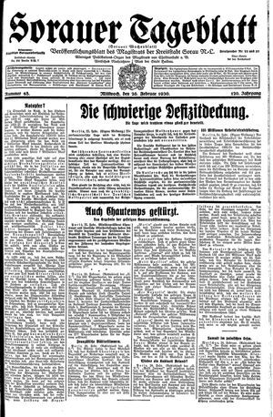 Sorauer Tageblatt vom 26.02.1930
