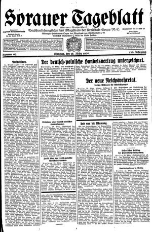Sorauer Tageblatt vom 18.03.1930