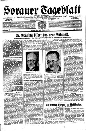 Sorauer Tageblatt vom 28.03.1930