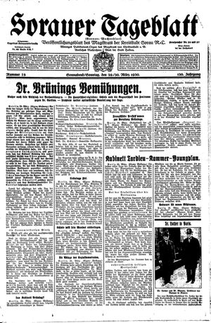 Sorauer Tageblatt vom 29.03.1930