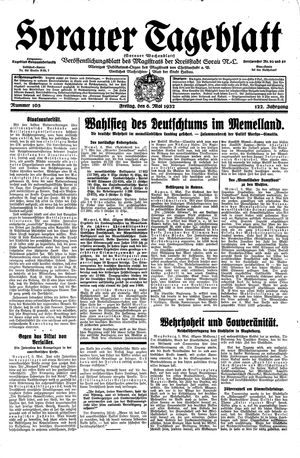 Sorauer Tageblatt vom 06.05.1932