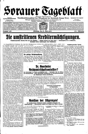 Sorauer Tageblatt vom 10.05.1932