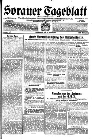 Sorauer Tageblatt vom 02.06.1932