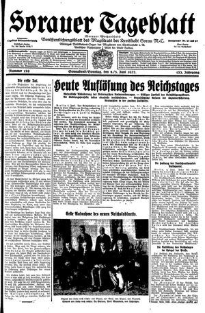 Sorauer Tageblatt vom 04.06.1932