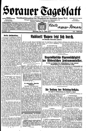 Sorauer Tageblatt vom 14.06.1932
