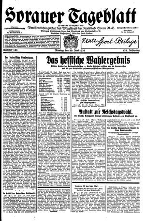 Sorauer Tageblatt vom 20.06.1932