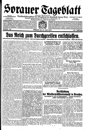 Sorauer Tageblatt vom 22.06.1932