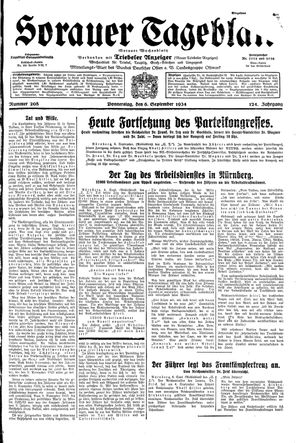 Sorauer Tageblatt vom 06.09.1934
