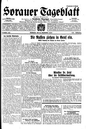 Sorauer Tageblatt vom 19.09.1934