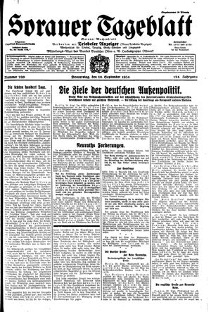 Sorauer Tageblatt vom 20.09.1934
