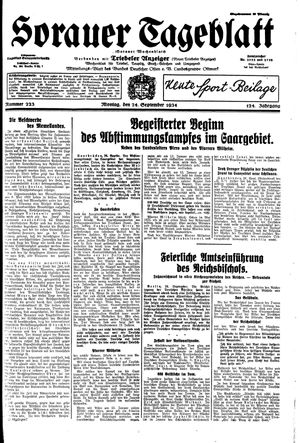 Sorauer Tageblatt on Sep 24, 1934