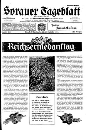 Sorauer Tageblatt vom 29.09.1934