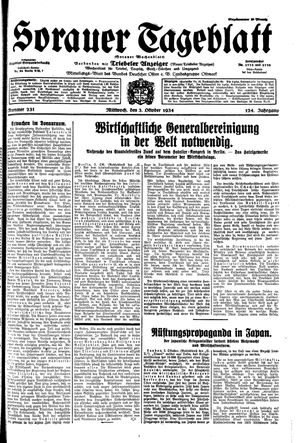 Sorauer Tageblatt on Oct 3, 1934