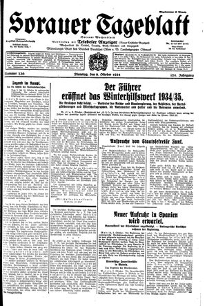 Sorauer Tageblatt vom 09.10.1934