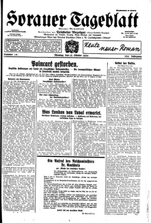 Sorauer Tageblatt vom 15.10.1934