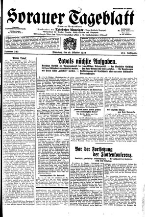 Sorauer Tageblatt vom 16.10.1934