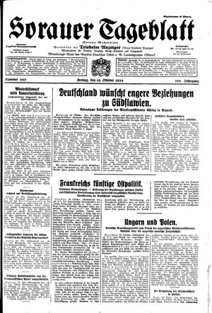 Sorauer Tageblatt vom 19.10.1934