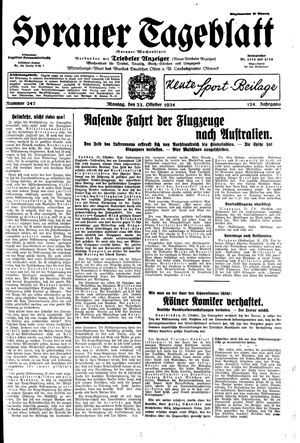 Sorauer Tageblatt vom 22.10.1934