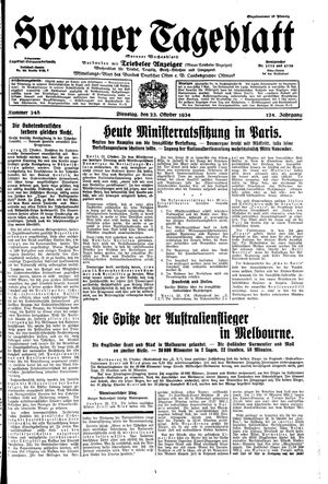 Sorauer Tageblatt vom 23.10.1934