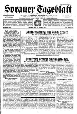 Sorauer Tageblatt vom 30.10.1934