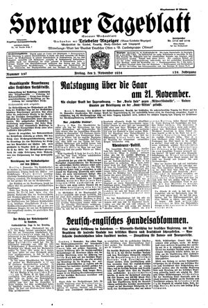Sorauer Tageblatt on Nov 2, 1934