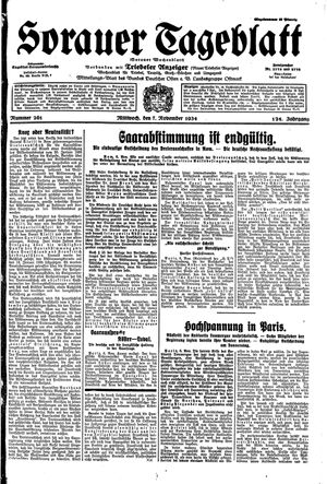 Sorauer Tageblatt vom 07.11.1934