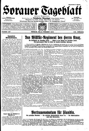 Sorauer Tageblatt vom 14.11.1934