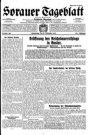 Sorauer Tageblatt vom 15.11.1934