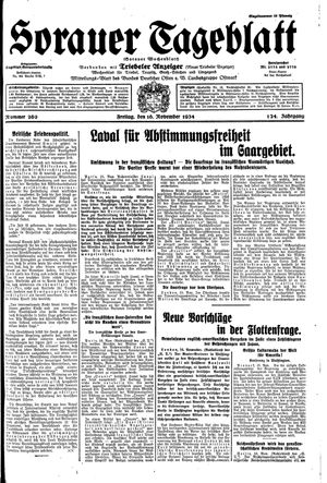 Sorauer Tageblatt on Nov 16, 1934