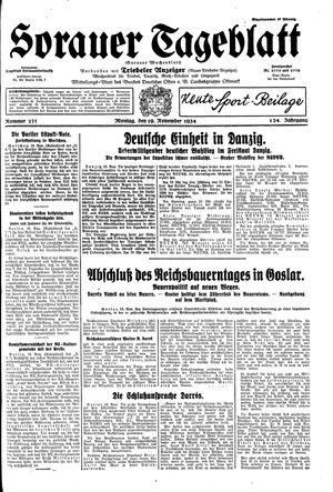 Sorauer Tageblatt vom 19.11.1934